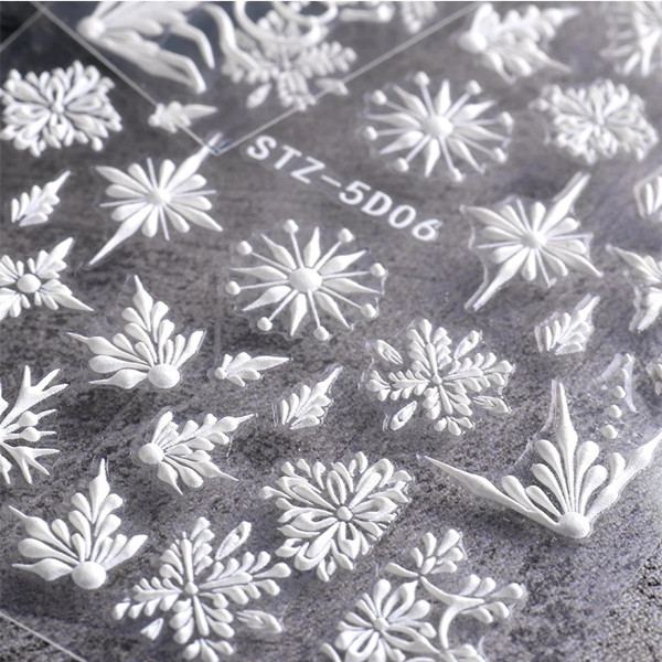 5D Snowflake Nail Art -tarrat