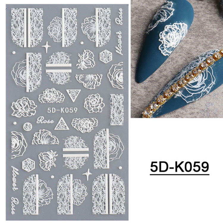 5d Stereoskooppiset kohokuvioidut kukat