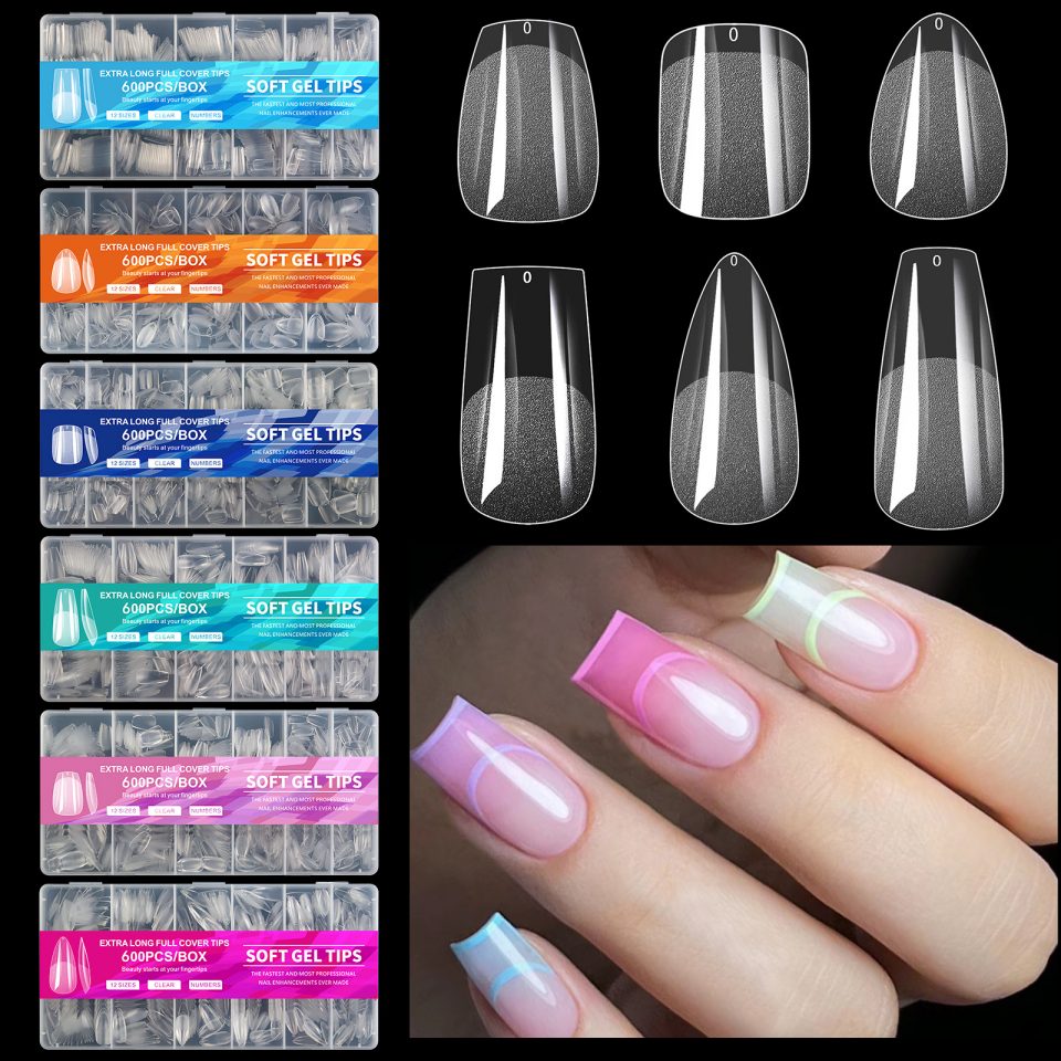 600 kpl Soft Gel Full Cover -kynsinkärjet