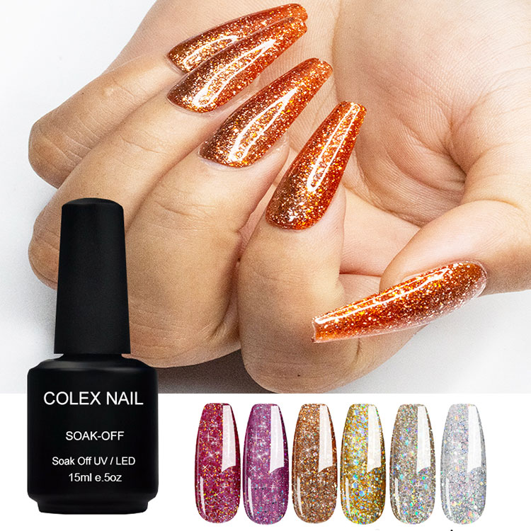 Flash Diamond Colors Glitter Gel -kynsilakka